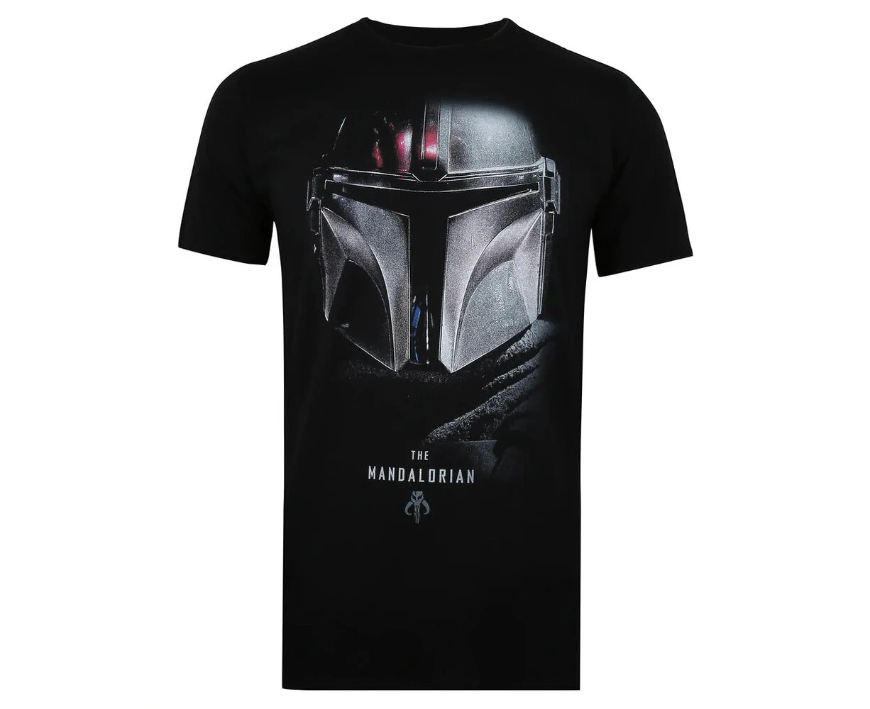 Star Wars: The Mandalorian Mens Shadow T-Shirt (Black) - TV406