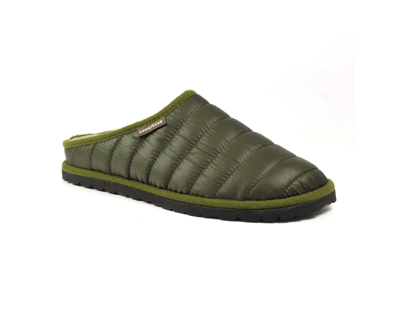 Goodyear Mens Elway Quilted Slippers (Green) - GS456