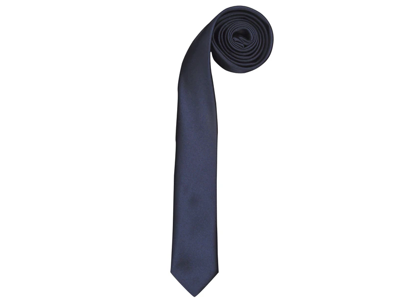 Premier Tie - Mens Slim Retro Work Tie (Navy) - RW1164