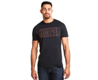 Marvel Mens Outline Logo T-Shirt (Black) - TV294