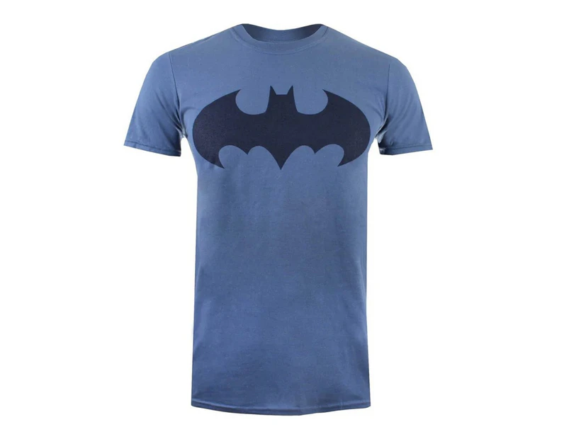 Batman Mens Mono Cotton T-Shirt (Indigo) - TV475