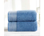 Mayfair Metallic Accents Towel (Pack of 2) (Denim) - AG1813