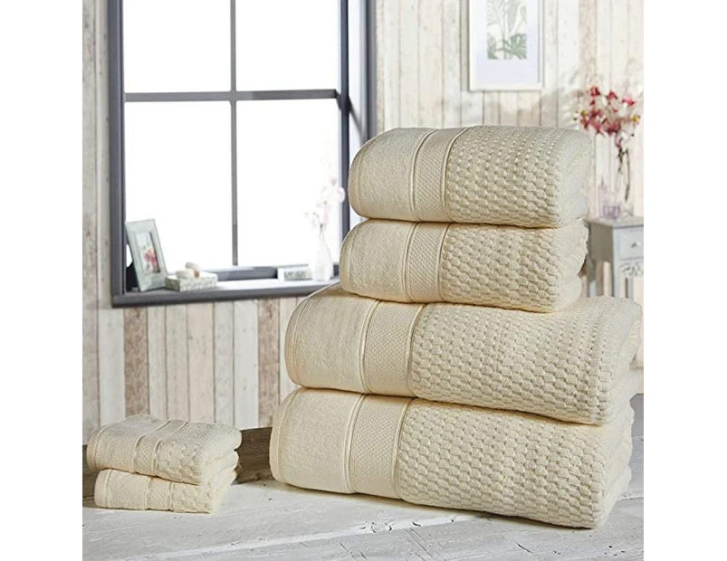 Rapport Royal Velvet Towel Bale Set (Pack of 6) (Cream) - AG724