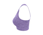 Tombo Womens Seamless Crop Top (Purple Marl) - PC3046