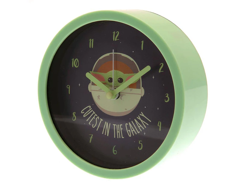 Star Wars: The Mandalorian Cutest In The Galaxy Analogue Desk Clock (Green/Black) - TA8602
