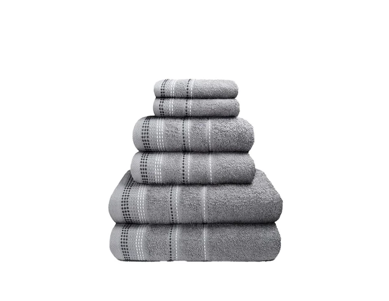 Rapport Berkley Towel (Pack of 6) (Silver) - AG219