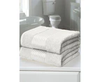 Rapport Windsor Towel (Pack of 2) (White) - AG652