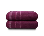 Rapport Berkley Towel (Pack of 2) (Mulberry) - AG631
