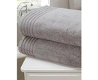Rapport Soft Touch Towel (Pack of 2) (Charcoal) - AG283