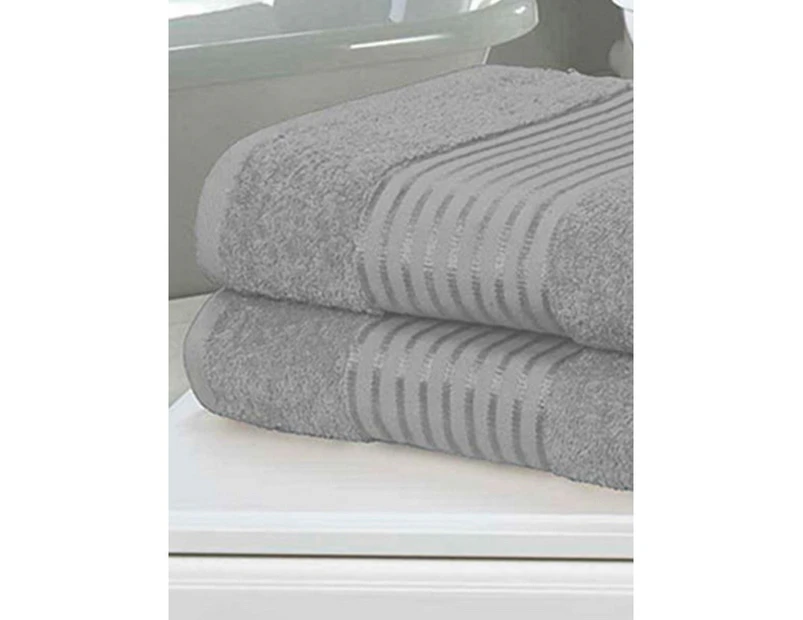 Rapport Windsor Towel (Pack of 2) (Silver) - AG652