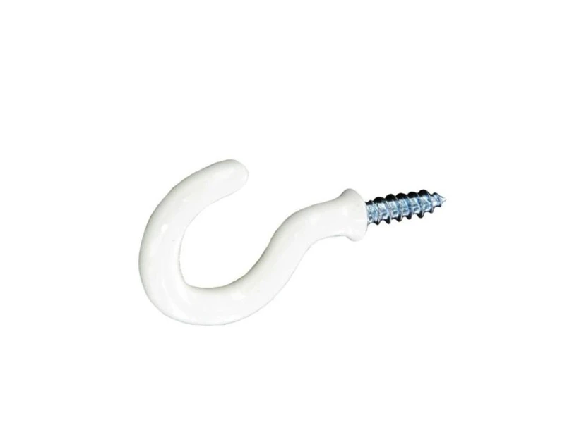 Securit Plastic Cup Hooks (Pack of 5) (White) - ST7682