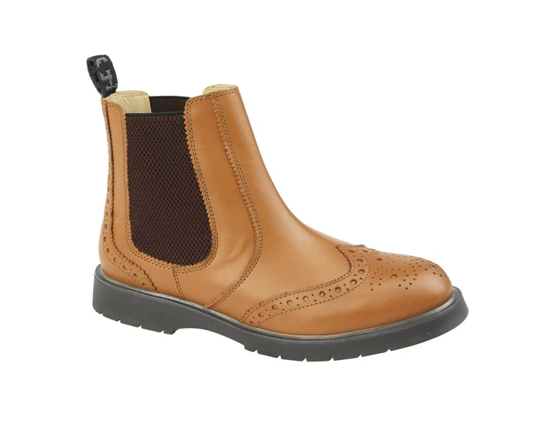 Grafters Mens Leather Chelsea Boots (Tan) - DF2240