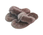 Eastern Counties Leather Womens Sheepskin Flip Flops (Mink) - EL160