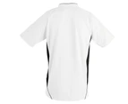 SOLS Childrens/Kids Maracana 2 Short Sleeve Football T-Shirt (White/Black) - PC2811