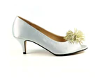 Lunar Womens Lucia Satin Court Shoes (Silver) - GS430