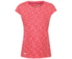 Regatta Great Outdoors Womens Hyperdimension Short Sleeve T-Shirt (Neon Pink/White) - RG2448