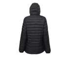 2786 Womens Hooded Water & Wind Resistant Padded Jacket (Black/Orange) - RW3425
