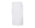Skinnifit Mens High Neck Slash Armhole Vest (White) - RW4739