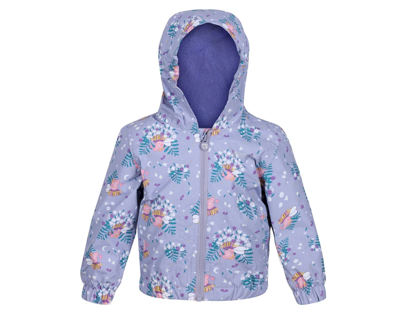 Regatta Childrens/Kids Muddy Puddle Floral Peppa Pig Padded Jacket (Lilac Bloom) - RG6691