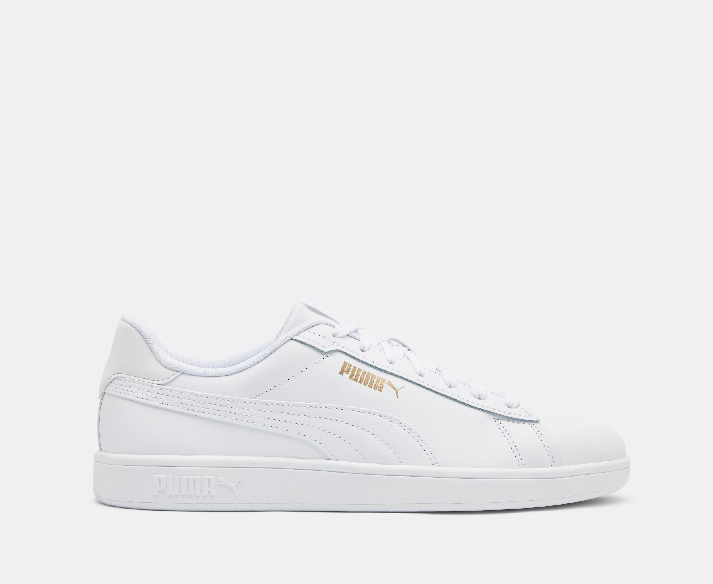 Puma Men's Smash 3.0 Sneakers - White/Gold