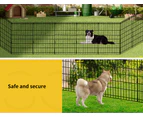 PaWz Pet Dog Playpen Puppy Exercise 8 Panel Enclosure Fence Black With Door 42"