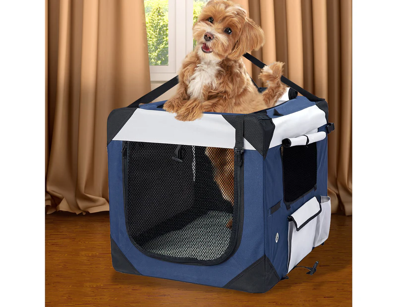 Pet Carrier Bag Dog Puppy Spacious Outdoor Travel Hand Portable Crate M