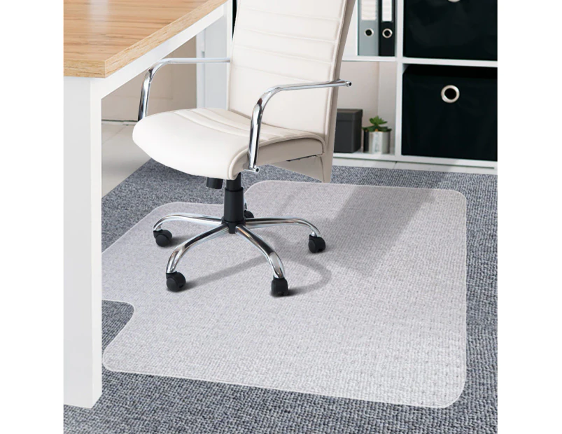 Marlow Chair Mat Carpet Floor Office Home Computer Vinyl PVC Plastic 135x114cm - White