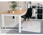 Marlow Chair Mat Carpet Floor Office Home Computer Vinyl PVC Plastic 135x114cm - White