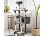 Pawz 130cm Cat Tree Toy Scratching Post Scratcher Tower Condo Wooden House Grey