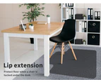 Marlow Chair Mat Carpet Hard Floor Protectors PVC Home Office Room Mats 120X90 - Black / Clear