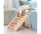 Pawz Pet Ramp Indoor Dog Steps Stair Portable Foldable Ladder For Bed Sofa Brown