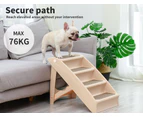 Pawz Pet Ramp Indoor Dog Steps Stair Portable Foldable Ladder For Bed Sofa Brown