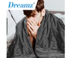 Dreamz 9KG Adults Size Anti Anxiety Weighted Blanket Gravity Blankets Grey - Grey