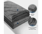 Dreamz 9KG Adults Size Anti Anxiety Weighted Blanket Gravity Blankets Grey - Grey