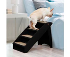 Pawz Pet Ramp Indoor Dog Steps Stair Portable Foldable Ladder For Bed Sofa Black