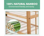 Levede Bamboo Shoe Rack Storage Wooden Organizer Shelf Stand 5 Tiers Layers 70cm - Natural wood