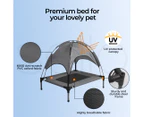 Pawz Pet Trampoline Bed Dog Cat Elevated Hammock With Canopy Raised Heavy Duty L