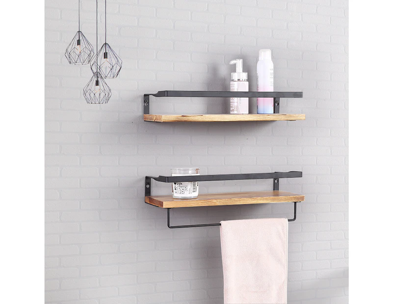 Levede Floating Shelf Brackets Wall Mount Rack Towel Rail Display Shelves 40cm