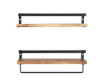 Levede Floating Shelf Brackets Wall Mount Rack Towel Rail Display Shelves 40cm