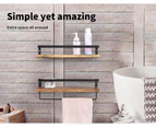 Levede Floating Shelf Brackets Wall Mount Rack Towel Rail Display Shelves 40cm