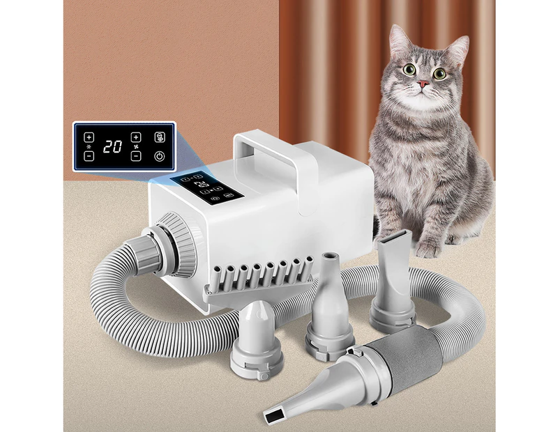 Pawz Pet Hair Dryer Dog Cat Led Grooming Hairdryer Blower Heater Low Noise 3200W