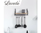 Levede Floating Shelf Brackets Wall Shelves Mount Display Rack Storage Hook 2pcs