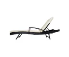 Levede Outdoor Sun Lounger Furniture Wicker Lounge Garden Patio Bed Cushion Pool