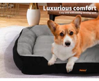 Pawz Pet Bed Dog Beds Bedding Mattress Mat Cushion Soft Pad Pads Mats L Black - Black