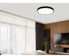 Emitto Ultra-Thin 5CM LED Ceiling Down Light Surface Mount Living Room Black 18W - Black