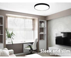 Emitto Ultra-Thin 5CM LED Ceiling Down Light Surface Mount Living Room Black 18W - Black