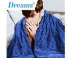Dreamz Weighted Blanket Heavy Gravity Adults Sleeping Deep Relax Adult 9KG Blue - Blue