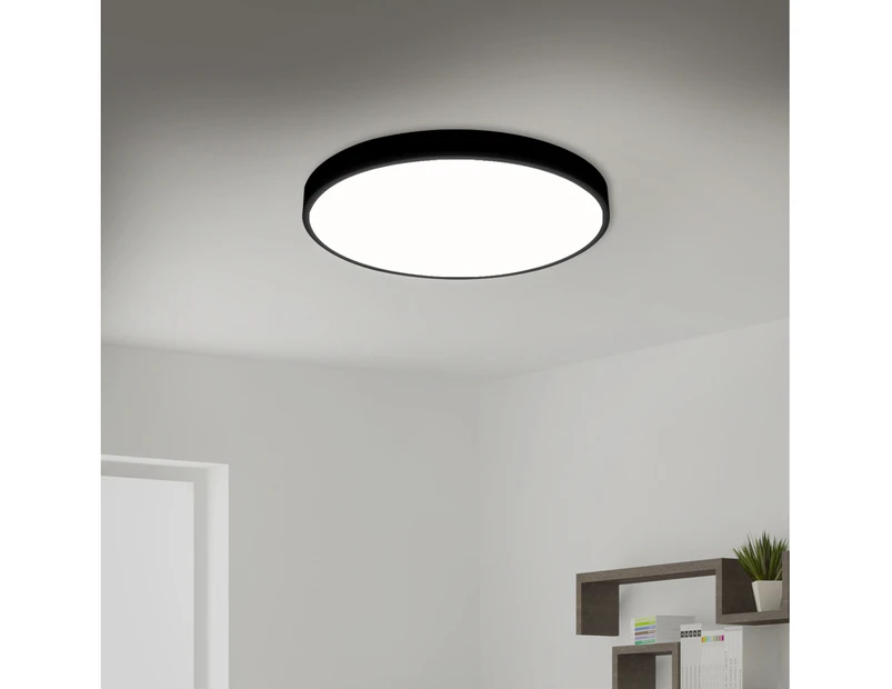 Emitto Ultra-Thin 5CM LED Ceiling Down Light Surface Mount Living Room Black 36W