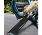 Pawz Dog Ramp Pet Car SUV Travel Stair Step Foldable Portable Lightweight Ladder - Black