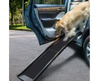 Pawz Dog Ramp Pet Car SUV Travel Stair Step Foldable Portable Lightweight Ladder - Black